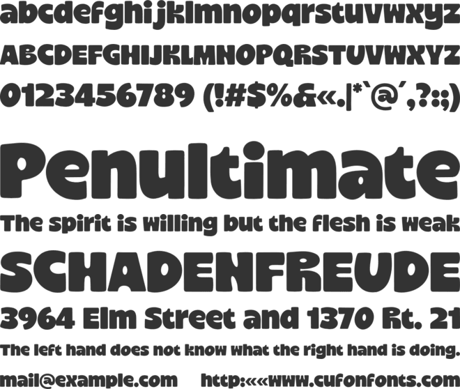 Faster Break font preview
