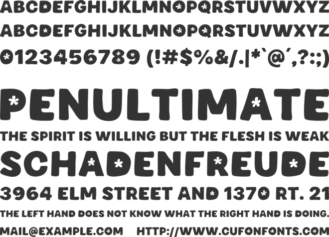 Floral Clover font preview