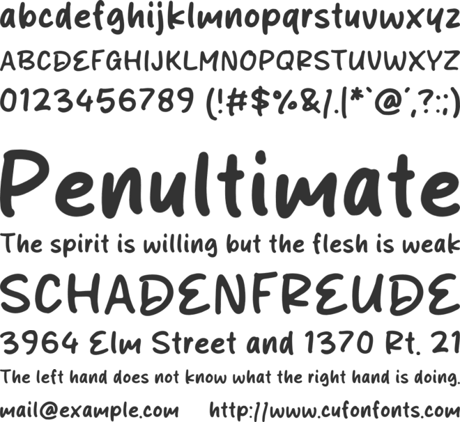 Milky Cream font preview