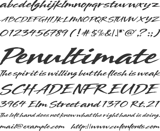 La Cavale Solitaire font preview