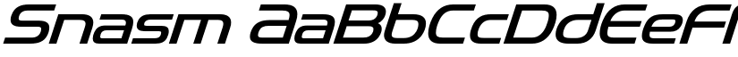 Snasm font