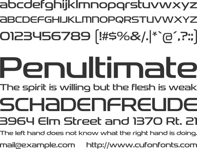 Snasm font preview