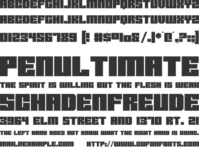 Kunstraub font preview