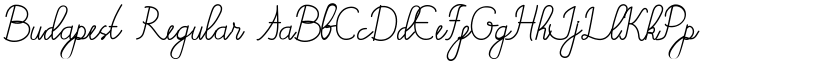 Budapest Regular font