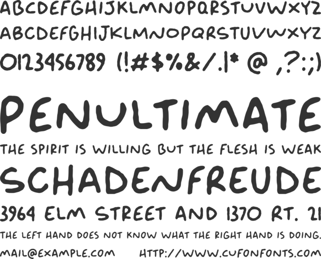 Ugly Form font preview