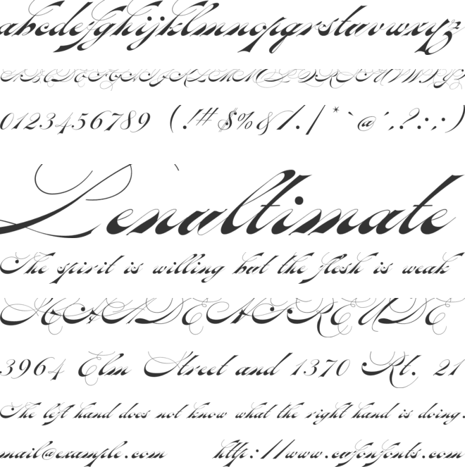 Oldisire Script font preview