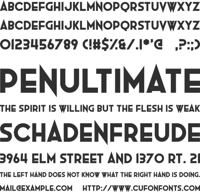 Emerald Grey font preview