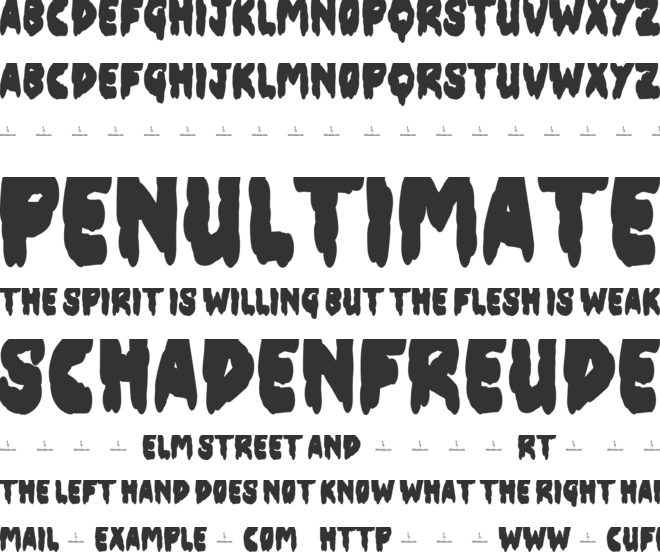 Creepy Spider font preview