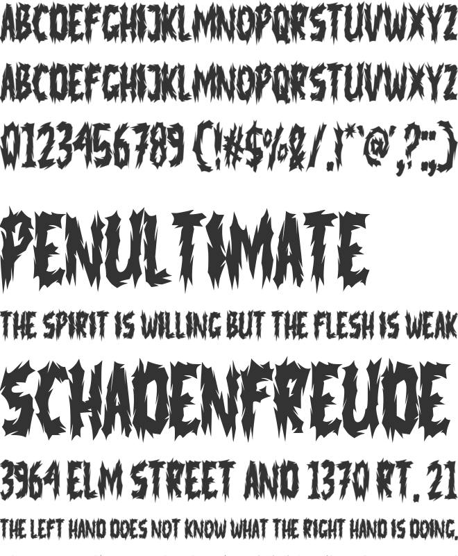 MLAKU BENGI font preview