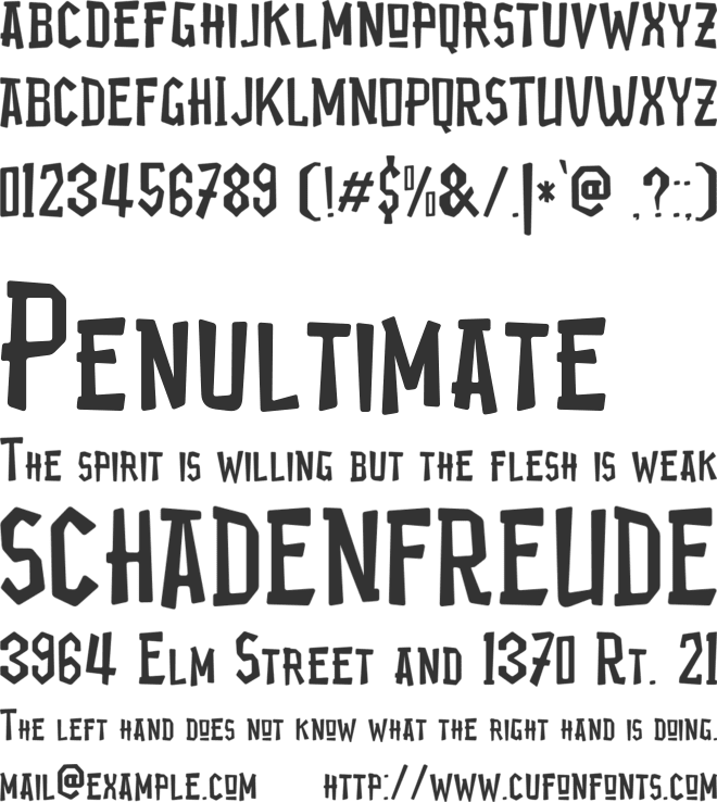 Maoni font preview