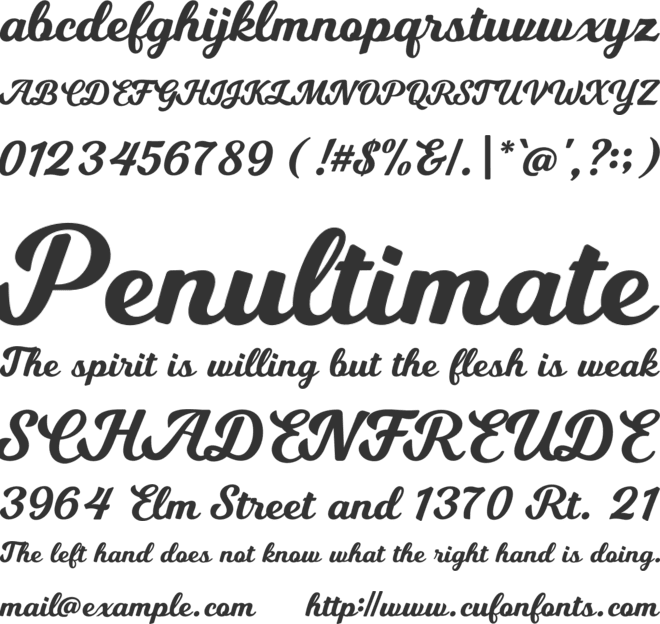 Milano Perla font preview