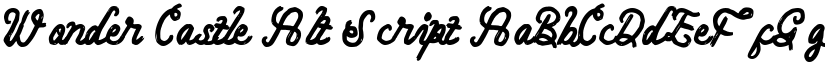 Wonder Castle Alt Script font