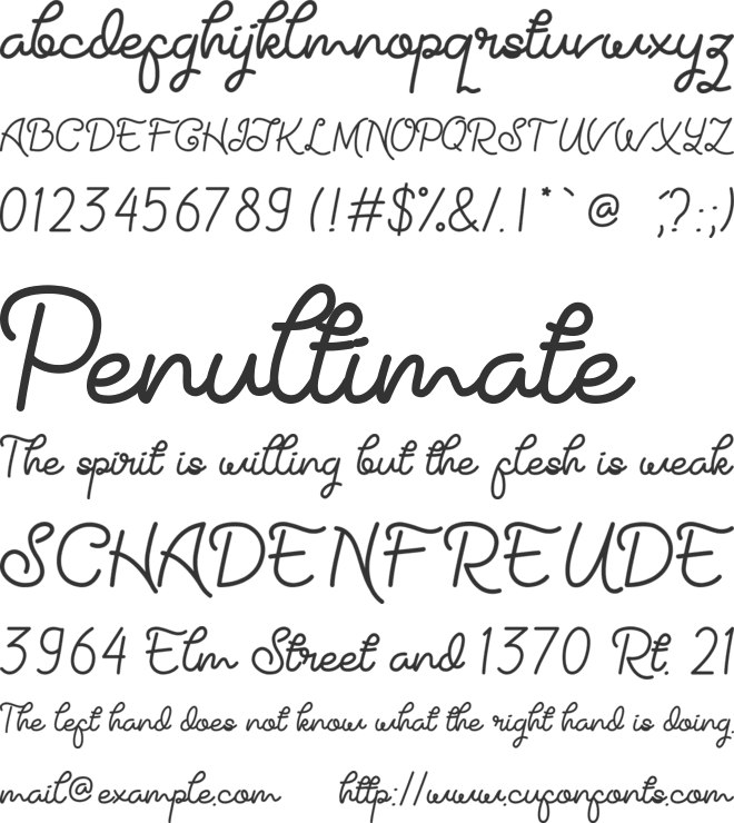 Sunshine Lollipop font preview