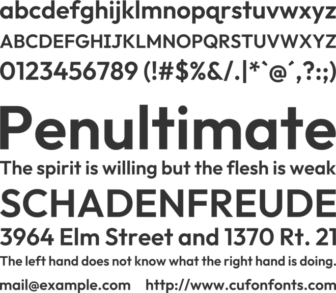 Outfit School font preview