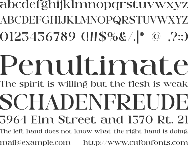 Browgia font preview