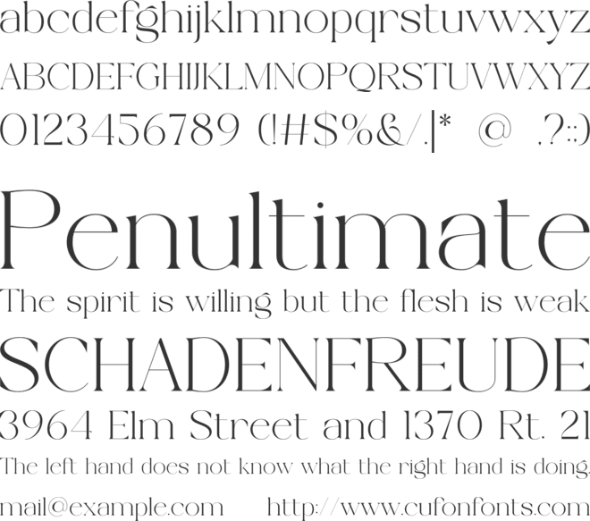 Aurelia font preview