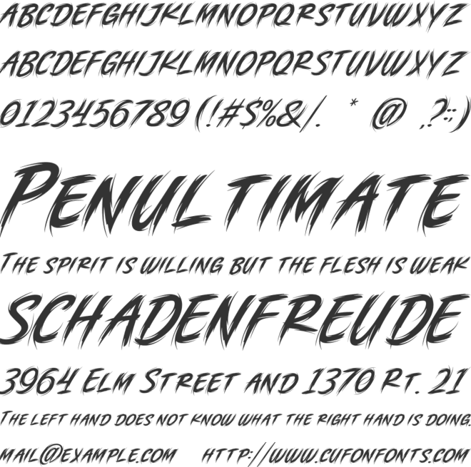 Brutally Ursa font preview