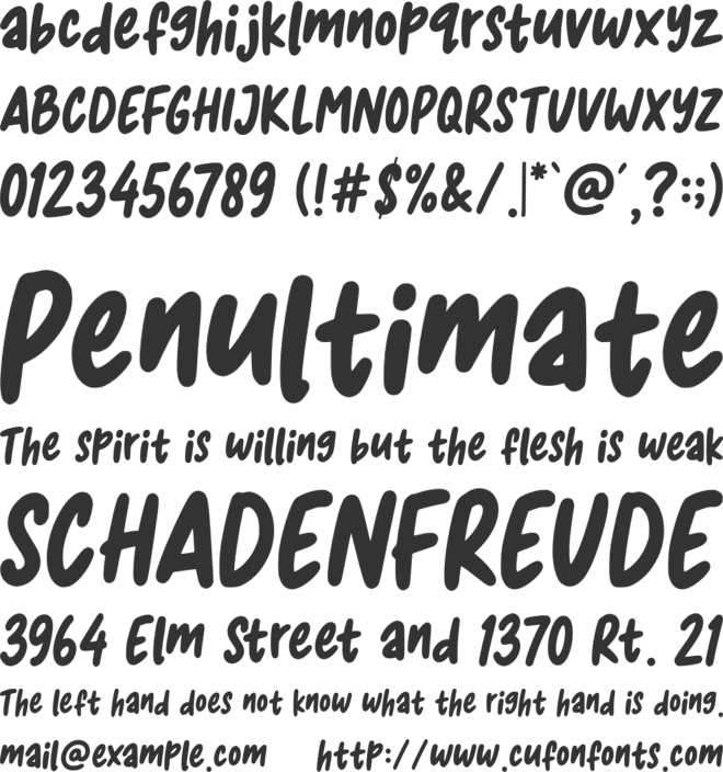 Kademir font preview