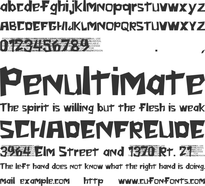 Toqsi font preview