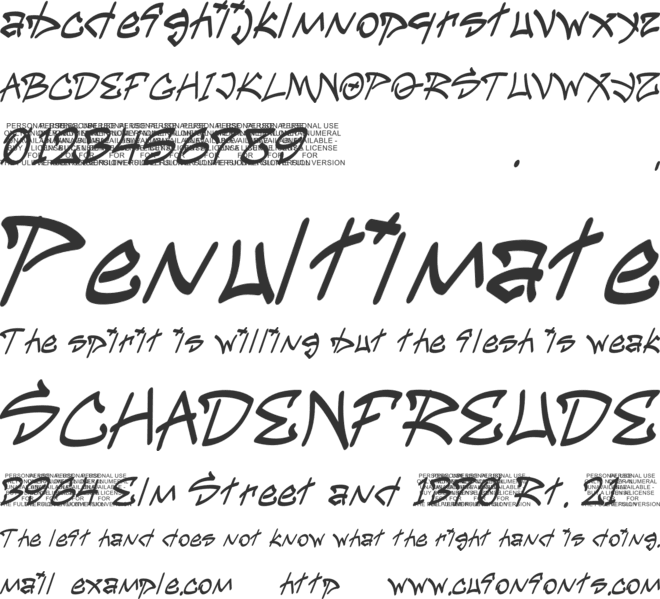 Rotzky font preview