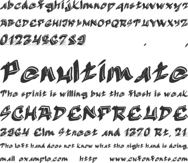 Zumpa font preview