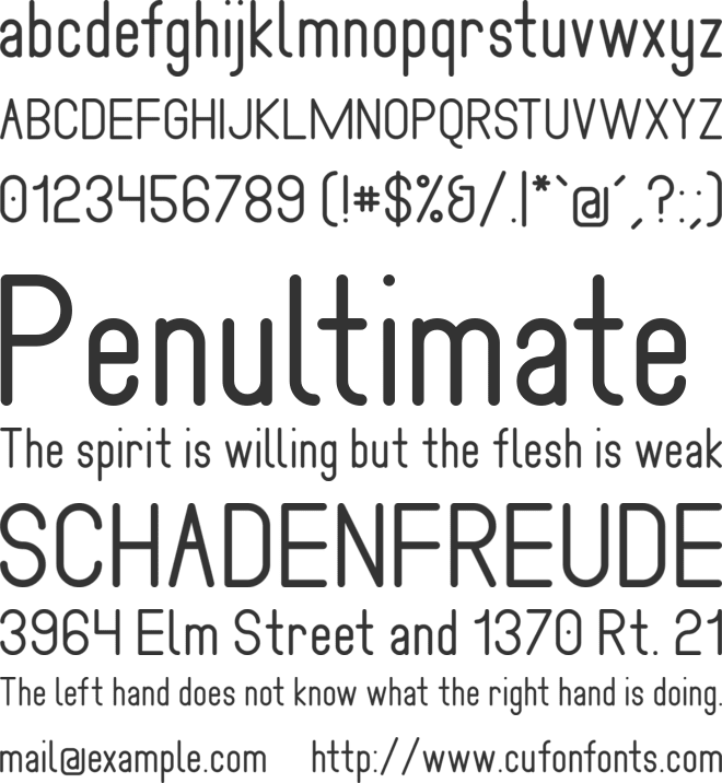 Pianaforma font preview