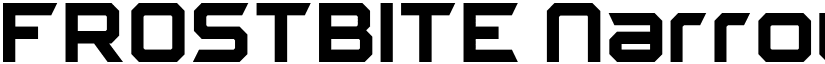 FROSTBITE Narrow Bold font