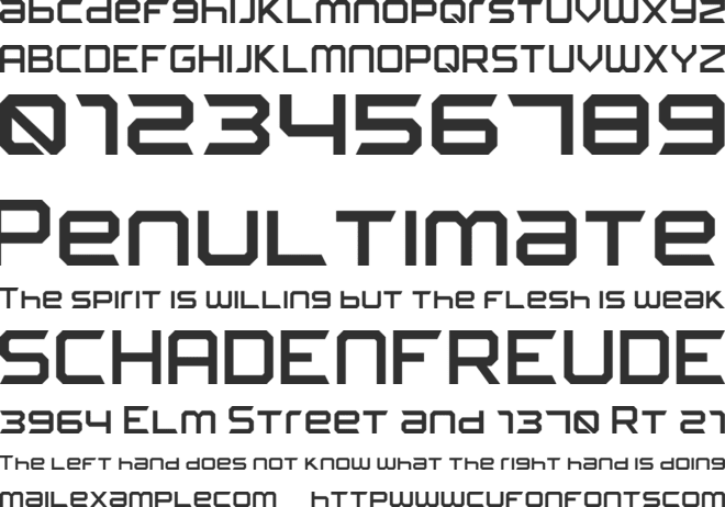 FROSTBITE Narrow font preview