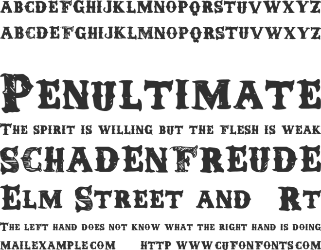 Round Up font preview