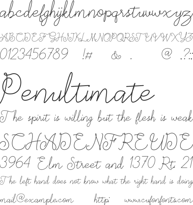 Marryland Handwriting Wedding font preview