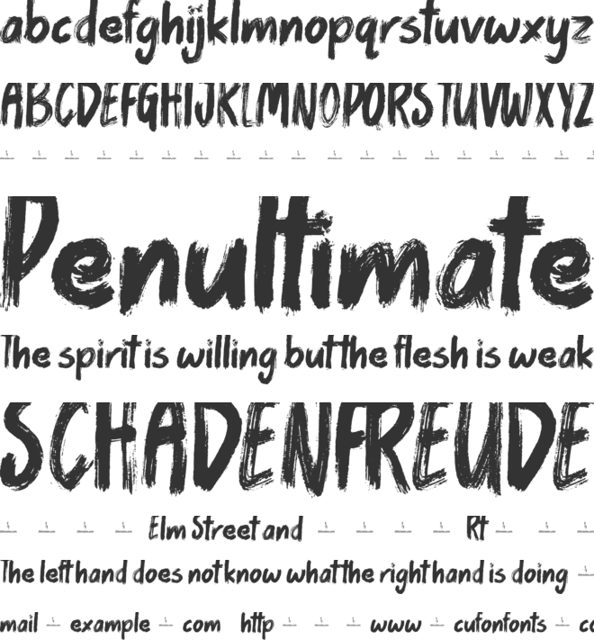 Sketch Brush font preview