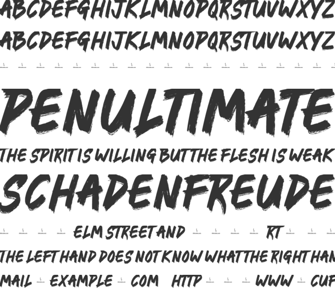 Daily Brush font preview