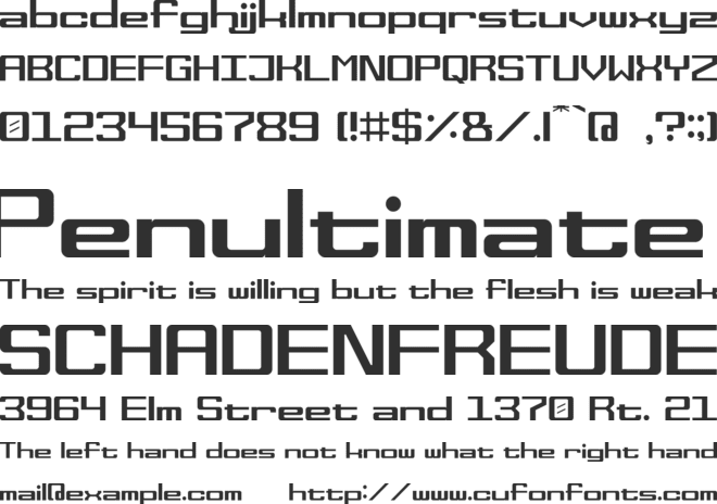 Space Wham font preview