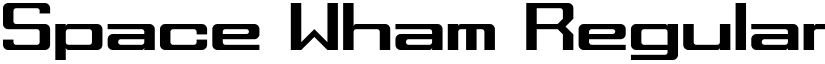 Space Wham Regular font