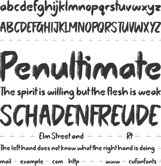 Midnight Winters font preview