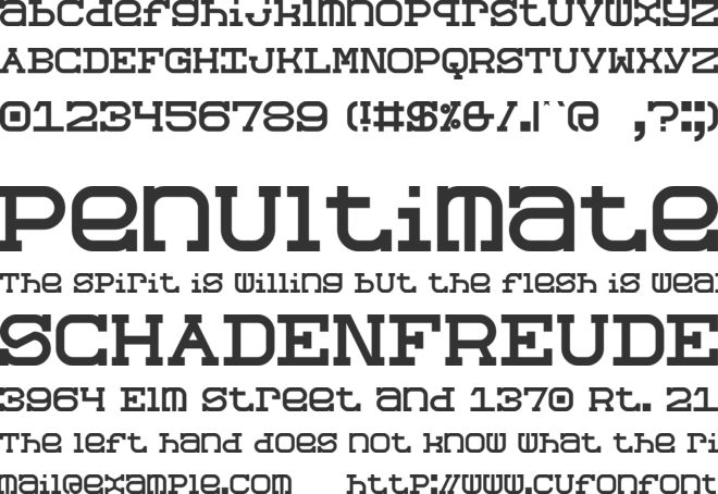 Slabberton font preview