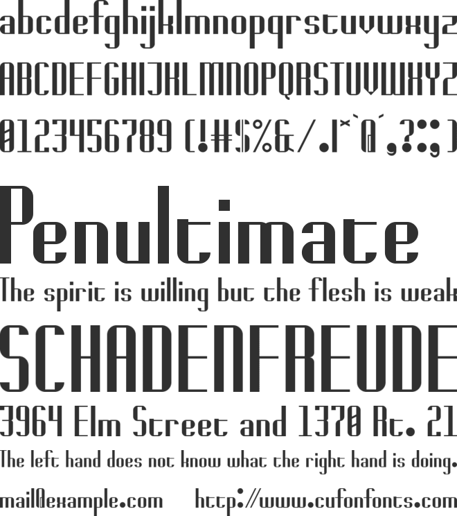 Badwolf font preview