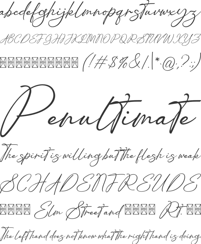 Amsthon font preview
