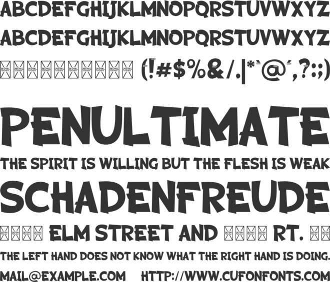 Kectory font preview