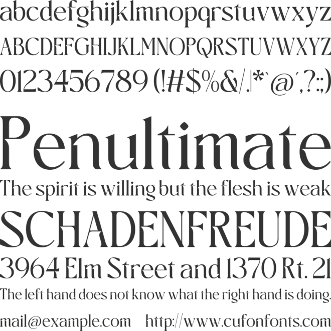 Cafespro Weekend font preview