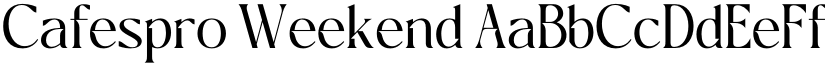 Cafespro Weekend font download