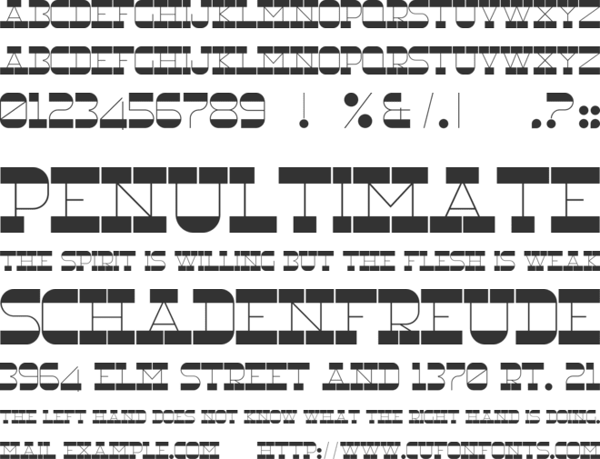 RNS Underwood font preview