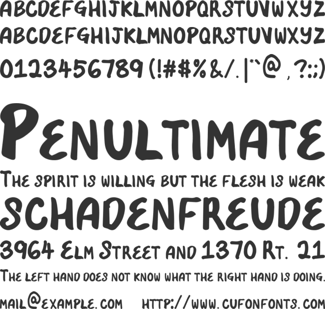 Relentless font preview