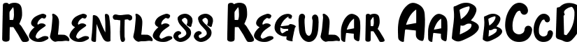 Relentless Regular font
