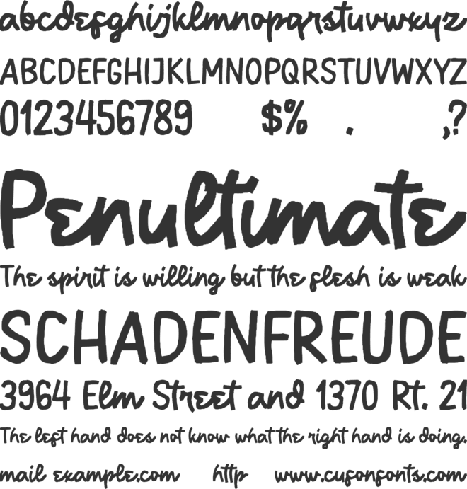 Seprolle font preview