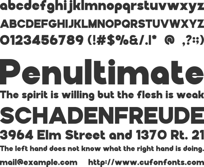 Boldega font preview