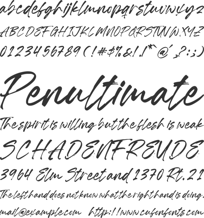 Lush Windson font preview