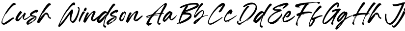 Lush Windson font download