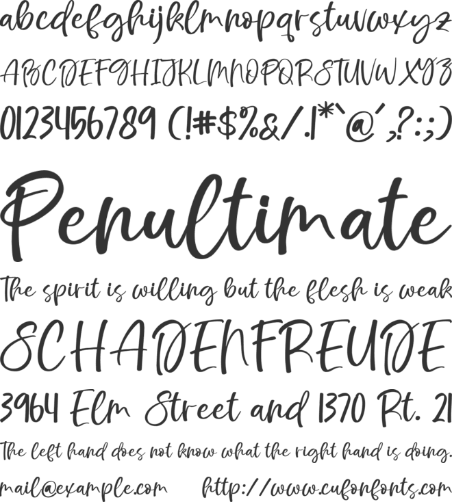 Sugar Blushy font preview