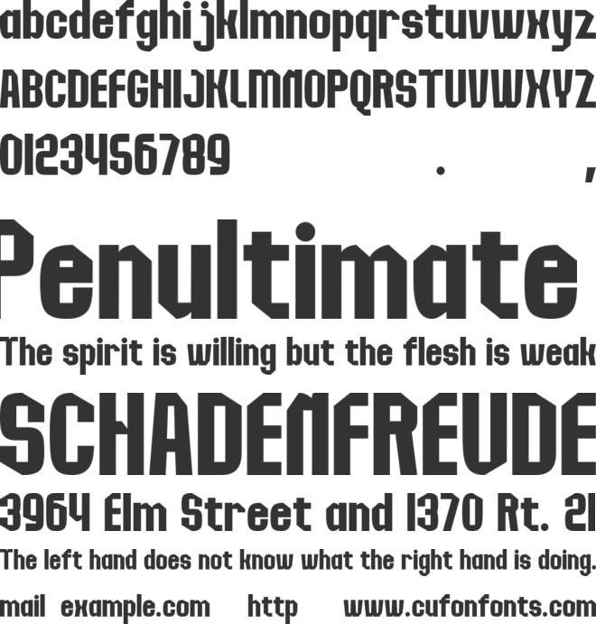 Varenon font preview